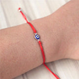 Hand Braided Red Thread Bracelet Evil Eyes Lucky Wish Adjustable Couple Bangles