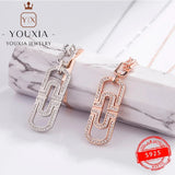 Hot Silver Round Earrings Classic Logo Jewelry