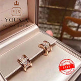 Classic Original Logo Jewelry Round Earrings