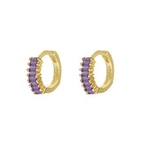 925 Silver Block Zircon Charm Earrings, One Piece Jewelry