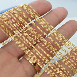 1.1mm 14KGF Filled Round O Chain Necklace