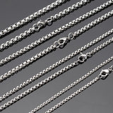 1/2/3/5mm Box Chain 316L Silver Stainless Steel Pendant Chain