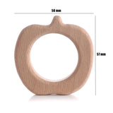 Wooden Elephant Airplane Teether Baby Teething Pendant DIY Soother Chew Toy