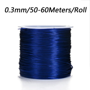 Elastic Crystal Beading Cord Thread for Bracelet Necklace, 50-60M
