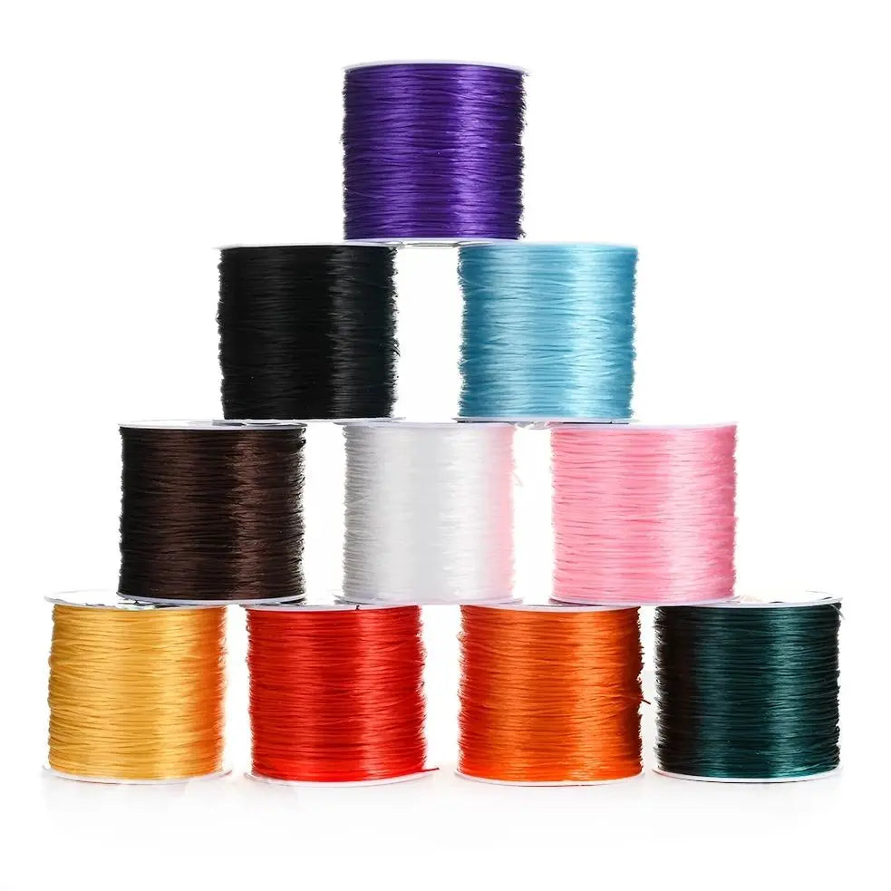 Elastic Crystal Beading Cord Thread for Bracelet Necklace, 50-60M