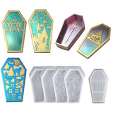 Halloween Coffin Storage Box Mold with Lid for DIY Epoxy Resin Jewelry