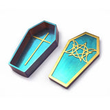 Halloween Coffin Storage Box Mold with Lid for DIY Epoxy Resin Jewelry