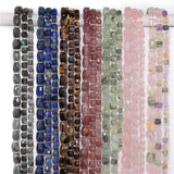 Faceted Cube Natural Amethyst Beads Square Raw Mineral Loose Beads