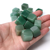 Natural Agates Cube Stone Rock Beads Square Bloodstone Gravel Crystal Healing