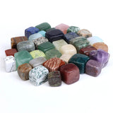 Natural Agates Cube Stone Rock Beads Square Bloodstone Gravel Crystal Healing