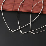 2mm Silver Clavicle Necklace S925 Soft Collar Chain Choker