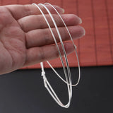 2mm Silver Clavicle Necklace S925 Soft Collar Chain Choker