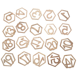 1-20 Numbers Wood Signs Wedding Hexagon Table Number Wooden Table Numbers