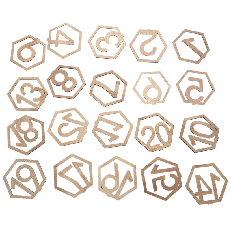 1-20 Numbers Wood Signs Wedding Hexagon Table Number Wooden Table Numbers
