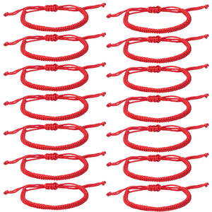 Red Braid String Bracelets Tibetan Woven Rope Good Luck Amulet Bracelet