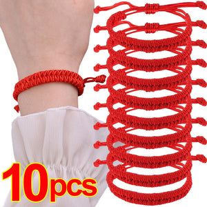 Adjustable Red Thread Bracelet Lucky Charm Jewelry