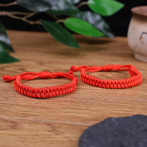 Lucky Red Thread Bracelet Tibetan Buddhist Rope Knots Bracelets