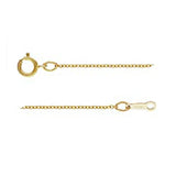 1.28mm 14KGF Filled Flat O Chain Stamp Necklace