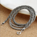 925 Silver Pendant Necklace Vintage Sterling Chain Necklace Thai Silver Thin