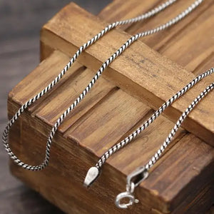 925 Silver Pendant Necklace Vintage Sterling Chain Necklace