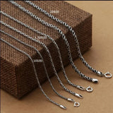 925 Silver Pendant Necklace Vintage Sterling Chain Necklace Thai Silver Thin