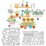 2Pc Garden Metal Cutting Dies Flower Sunflower and Cat Die Cuts for DIY