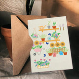 2Pc Garden Metal Cutting Dies Flower Sunflower and Cat Die Cuts for DIY
