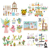 2Pc Garden Metal Cutting Dies Flower Sunflower and Cat Die Cuts for DIY