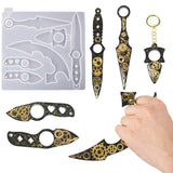 Self-Defence Key Chain Resin Mold Swords Dagger Silicone Mould