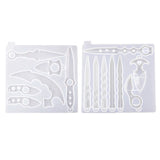 Self-Defence Key Chain Resin Mold Swords Dagger Silicone Mould