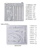 Self-Defence Key Chain Resin Mold Swords Dagger Silicone Mould