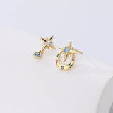 Sterling Silver Star & Moon Zircon Jewelry Set
