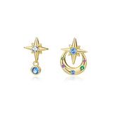 Sterling Silver Star & Moon Zircon Jewelry Set