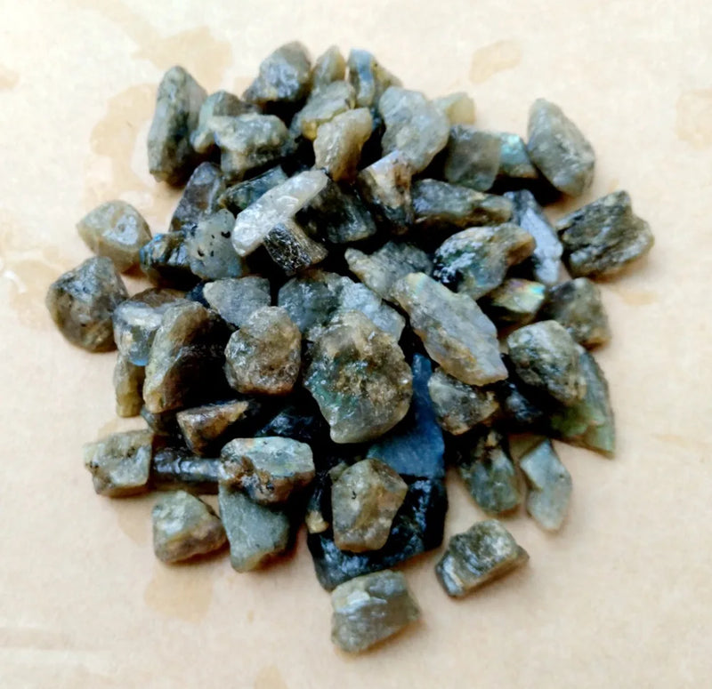 1/2lb Labradorite Rough Stone Chips Healing Crystal 10-15mm