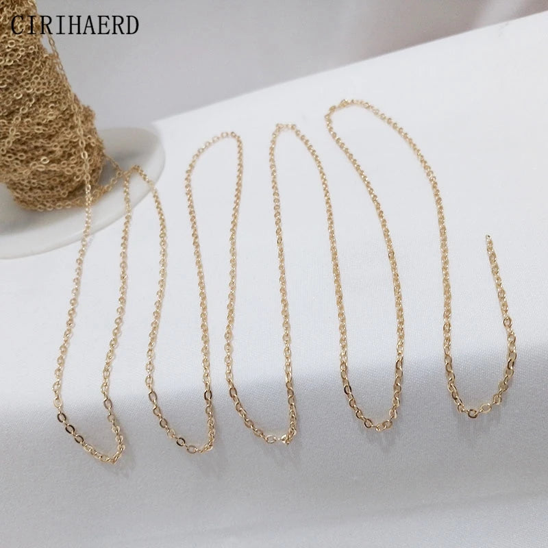 1.2mm/1.6mm Thin Chain for DIY Jewelry Necklace Bracelet