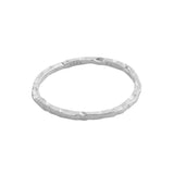 1.2mm 925 Sterling Silver Irregular Surface Rings Women Fine Jewelry