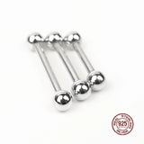 1.2mm 925 Sterling Silver Lip Nipple Ring Piercing