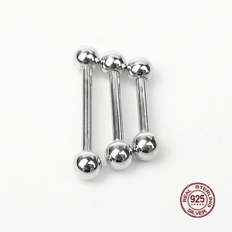 1.2mm 925 Sterling Silver Lip Nipple Ring Piercing