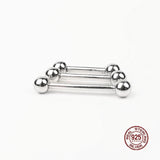 1.2mm 925 Sterling Silver Lip Nipple Ring Piercing