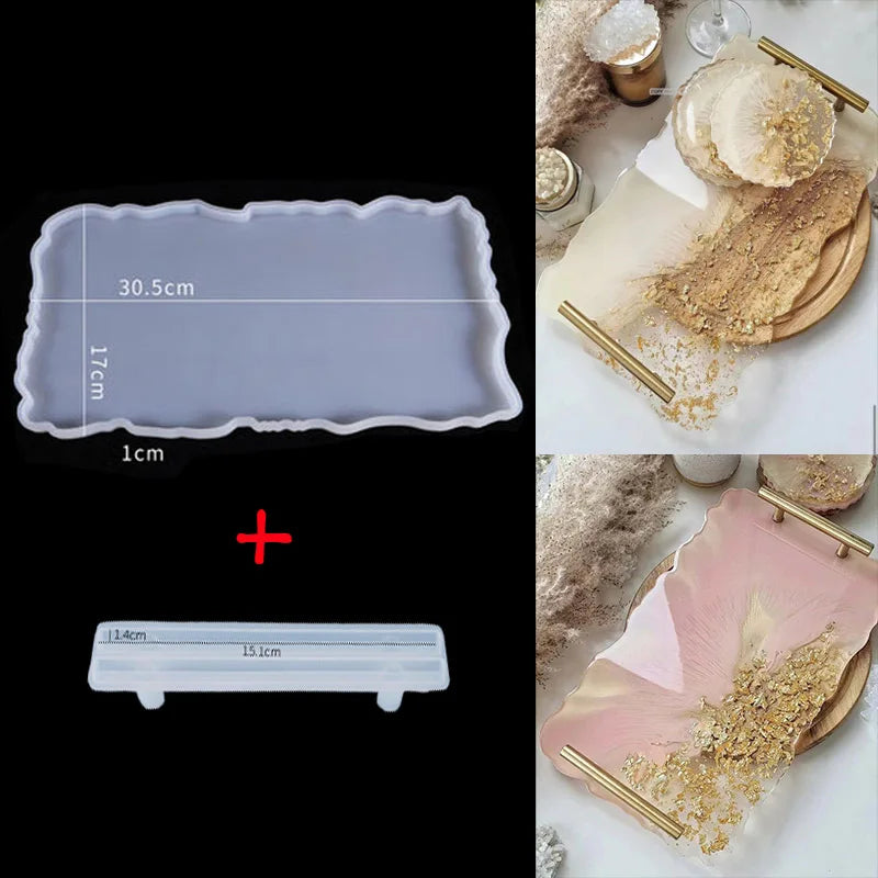Large Rectangle Tray Silicone Mold Epoxy DIY Tray UV Resin Mold