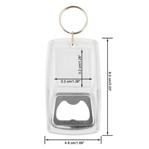 Acrylic Photo Keychains Can Opener Custom Insert Photo Blank Keyring