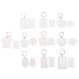 Acrylic Insert Photo Frame Keychain DIY Split Ring Key Chain Rectangle