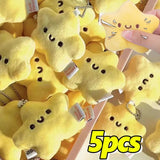 Yellow Plush Star Keychain Funny Bag Doll Key Ring