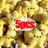 Yellow Plush Star Keychain Funny Bag Doll Key Ring