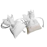 Lace Jewelry Gift Bags Burlap Drawstring Pouch Wedding Gift Organza Bag