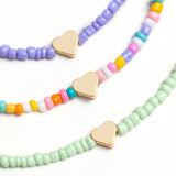 Bohemian Style Heart Anklet Bracelet Set for Women