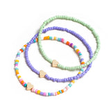 Bohemian Style Heart Anklet Bracelet Set for Women