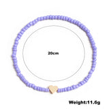 Bohemian Style Heart Anklet Bracelet Set for Women