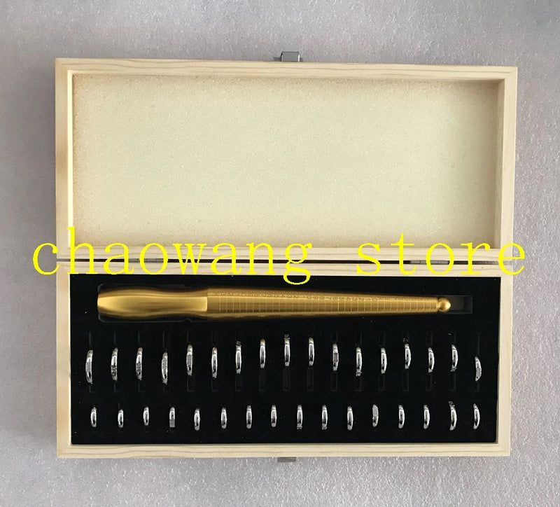 33 HK Ring Mandrel Sizer Gauge Set Jewelry Tools Kit