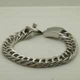 Men's Stainless Steel Link Chain Bracelet - 1.35cm Width